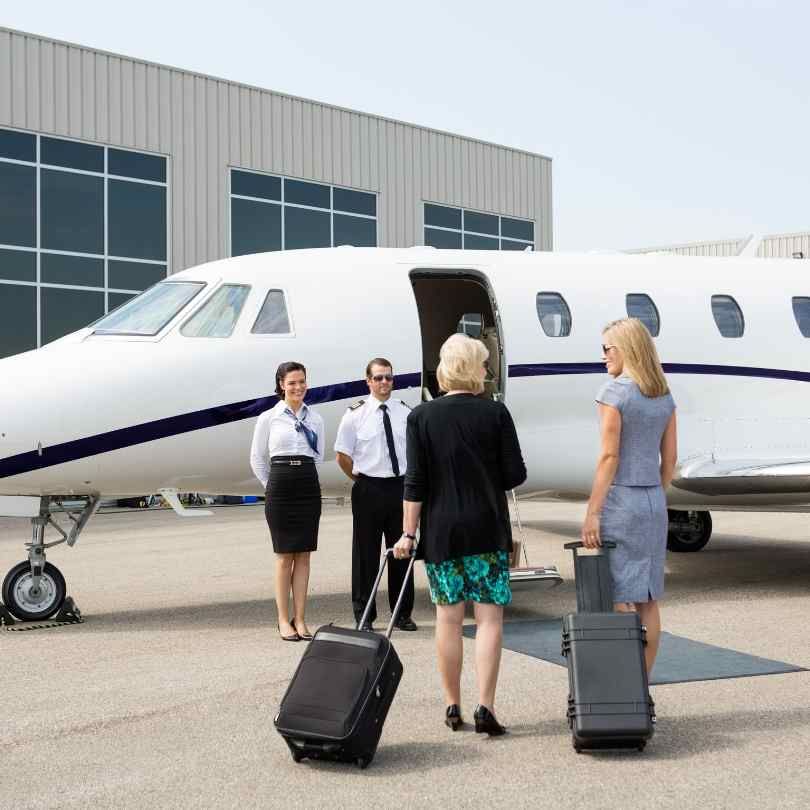 Travelling with a private jet